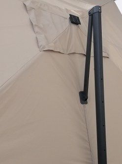 Aluminum 360 Degree Rotating Roman Umbrella Adjustable With LED Lights