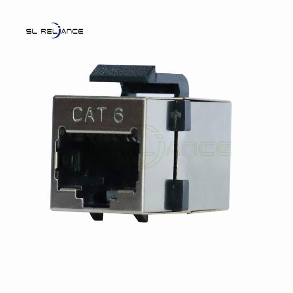 Fêmea ao grau trapezoide protegido fêmea Toolless de CAT6 RJ45 Jack Inline Coupler 180