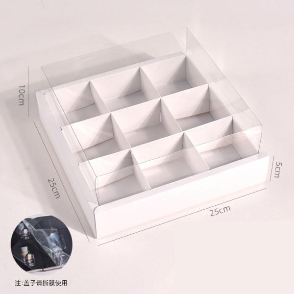 Picnic Box 25cm*25cm with Lid Kraft Paper Disposable Mousse Cup Packaging Eco-friendly