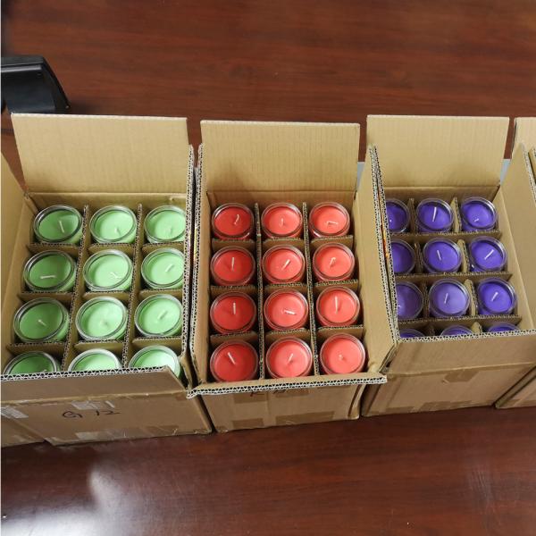 Religious Glass Jar Paraffin Wax 7 Day Prayer Candles