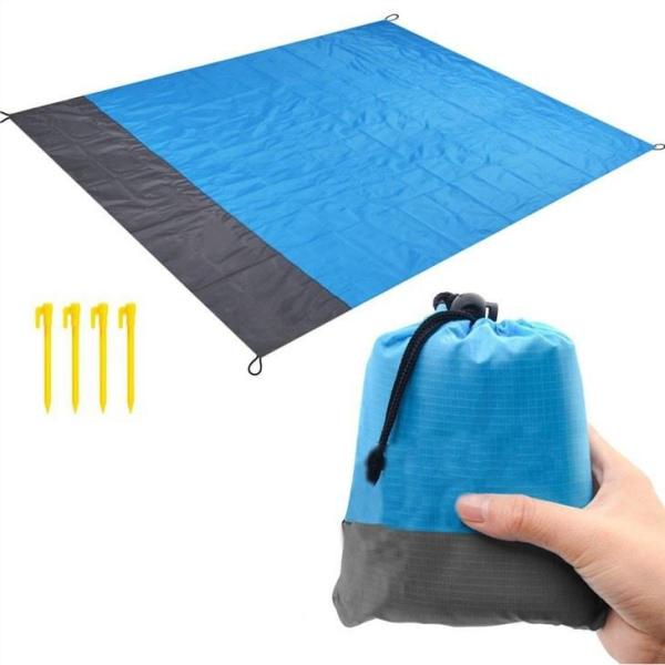 Camping Rug, Beach Blanket Silky Soft 85x72 Boho Sand Proof Beach Blanket Sand Proof Mat with Corner Pockets