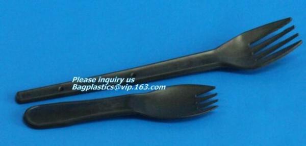 5.5 inch BPA FREE Spork Biodegradable Plastic PLA Fork Spoon Combination Corn Starch Compostable Disposable bagplastics