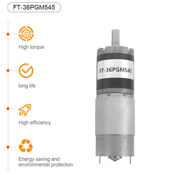 2rpm-800rpm Custom DC Gear Motor , 36mm Planetary Gear Motor For Robots