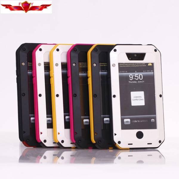 Zinc Alloy Dirtproof/Shockproof/Waterproof Cases For Iphone 4 4S 5 5S