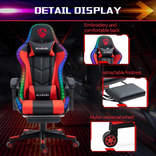 Get the Ultimate Gaming Experience with this Leather RGB Racing Computer Gaming Chair