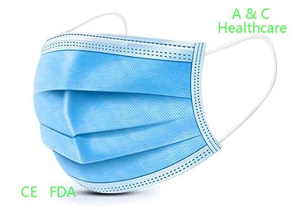 Ordinary 3 Ply Non Woven Surgical Face Mask Medical Use Disposable OEM