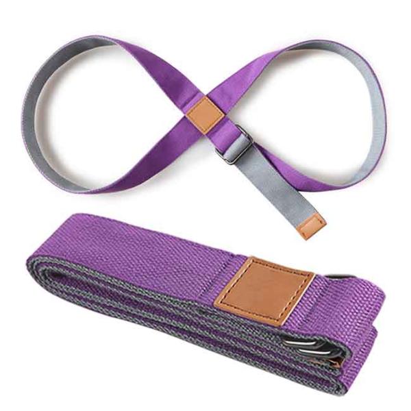 60×50×0.4cm 8 Shape Adjustable Cotton Stretching Strap Yoga Carrying Strap