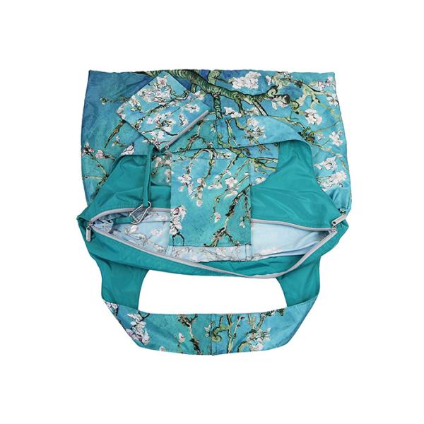 190T Polyester Folding Shopping Bags Lightweight Foldable Tote Bag