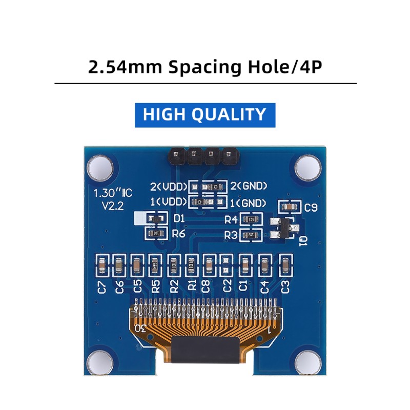 OLED1.3 Blue High-Definition Screen 4-PIN I2CIIC CommunICation Strip Pcb Board Ch1116 Compatible With Sh1106
