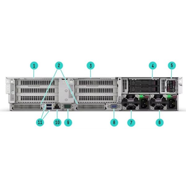 HPE ProLiant DL385 Gen11 2U Rack Server with AMD EPYC 9124 16-Core Processor 6TB Memory and PCIe Gen5 I/O