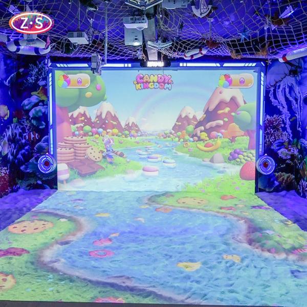 Short Throw Indoor Joyful Beach Projection Interactive Game For Shopping Mall