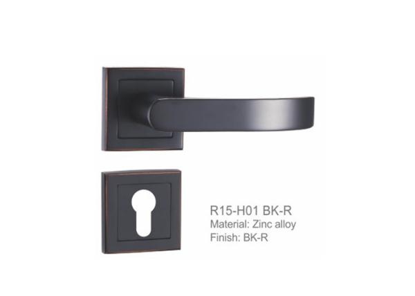 Modern Zinc Alloy Door Handle , Commercial Door Handle 58*85mm Customized Design