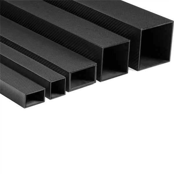 3K Full Carbon Fiber Square Tube High Strength Length 500mm OD 10mm 15mm 20mm 22mm 25mm 30mm