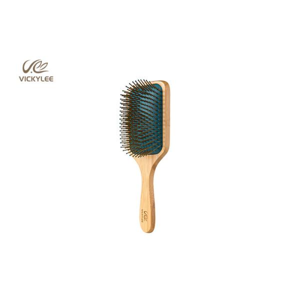 Square Oar Beech Wood 9.75 Inch Wooden Handle Hair Brush