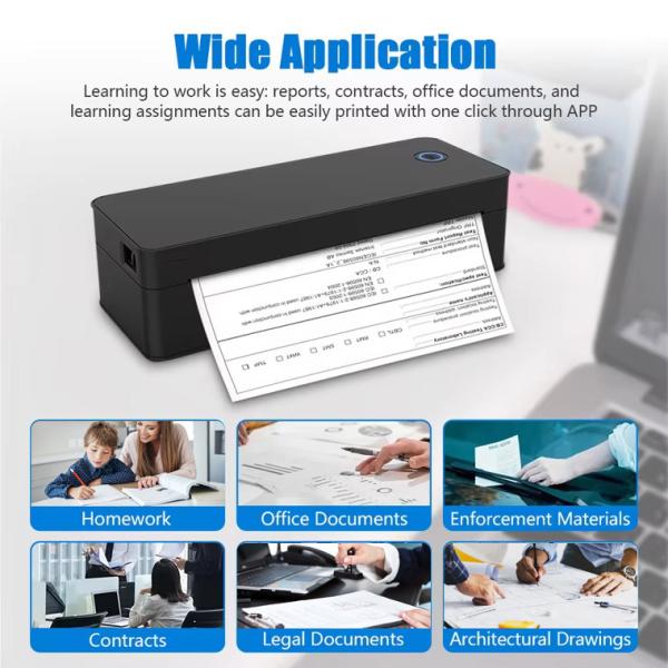 Thermal Printer New Arrival Tattoo Bluetooth Supports A4 Width for Mobile Office Receipt and Printing