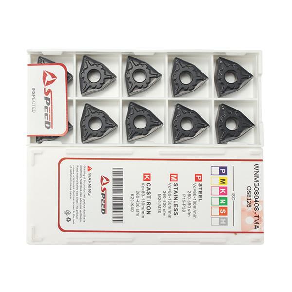 SPEED WNMG080404/08/12 Carbide Turning Insert com Nano Blue e Balzer PVD Coating