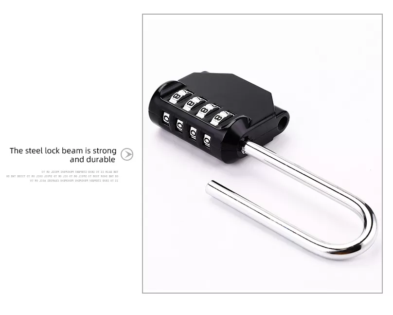 Locks Manufacturer 4 Digit Code Longe Shackle Zinc Alloy Lock Keyless Antitheft Password Combination Padlock