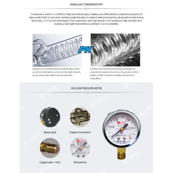 Destillation 5 литров вращательное для испарителя вакуума лаборатории 5L цифров роторного