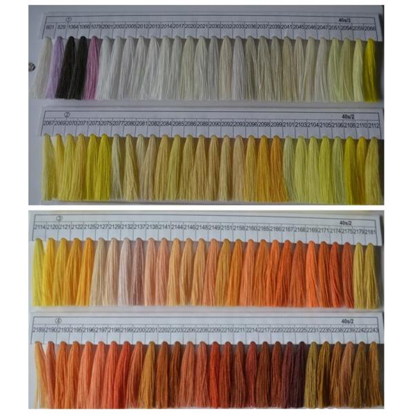 100% Virgin Spun Dyed Polyester Yarn 40 / 2  AA Grade For Sewing Thread / Embroidery