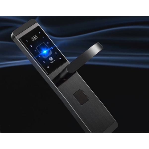 Hidden Key Hole Biometric Fingerprint Smart Door Handle Lock