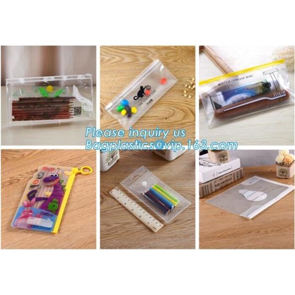 have fashion sense bag,classic cosmetic bag,space utilization,Pvc Document Clear Plastic Snap Button File Bag bagease