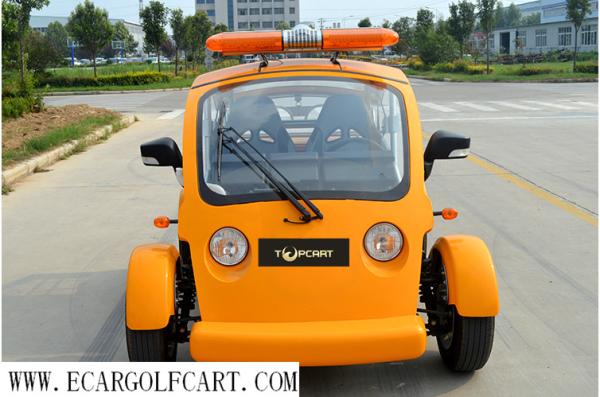 Battery Powered Golf Cart 2 Seater , Electric Police Vehicles Easy Handle