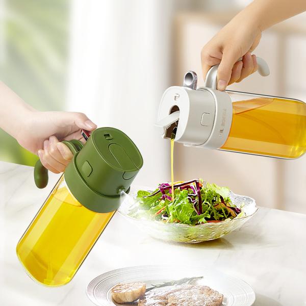 2024 New Arrive 2 In 1 Olive Oil Dispenser Bottle 550ml Large Capacity