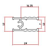 Powder Coated Mill Finish 6063 T5 T6 Aluminium Profile Section