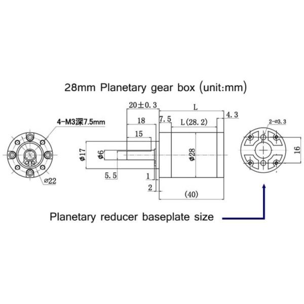 микро- мотор планетарной шестерни 395 385 12 ODM OEM моторов 28mm DC вольта