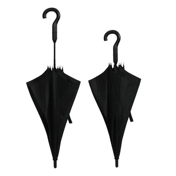 Crutch Walking Stick Handle Windproof Automatic Straight Umbrella with One-Click Open