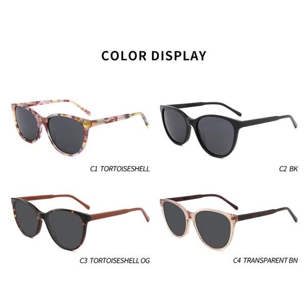 Солнечные очки ацетата глаза кота круглые покрасили CE с поляризовыванным объективом