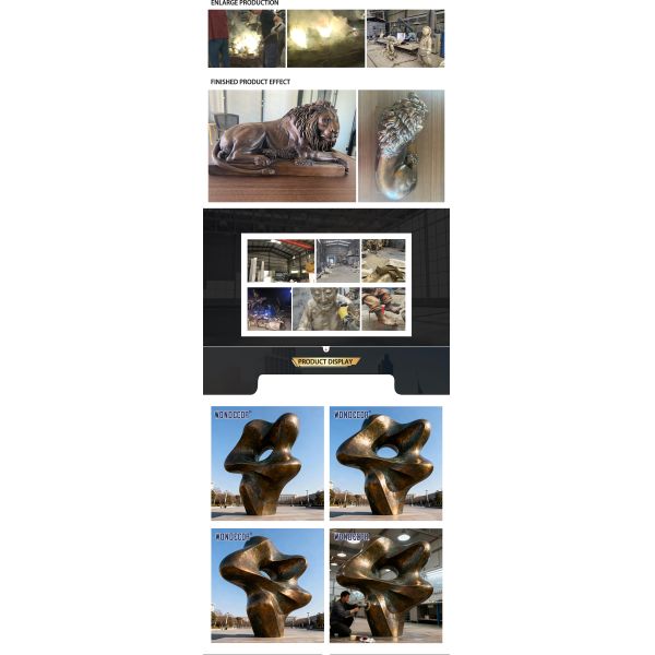 Outdoor Large Abstract Minimalist Style Copper Sculpture Urban Landscape Art Decorative Ornament