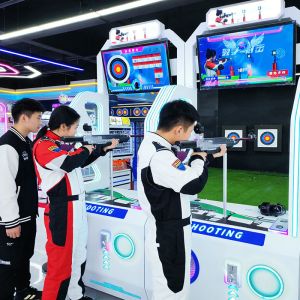 Dual Player Real Sense Shooting Arcade Machine Large Scale Coin Operated Game Center Entertainment Cool Lighting Sound