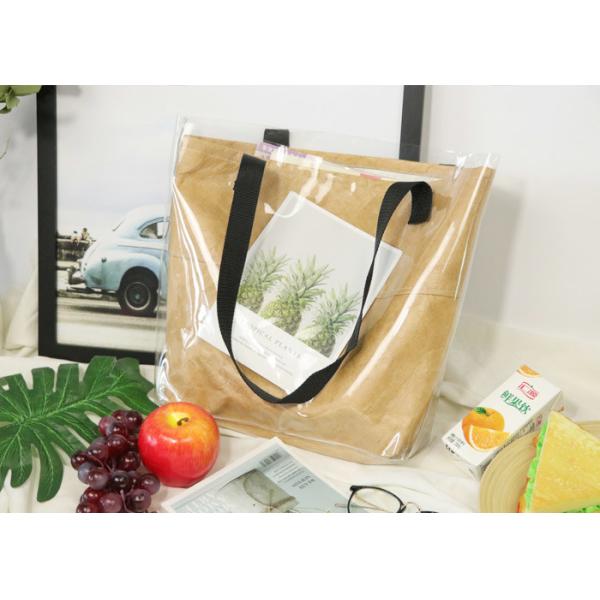 Recyclable Transparent PVC Tote Bag Eco Friendly