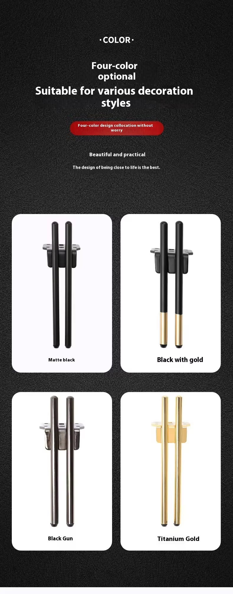 Wanjusheng Wholesale Furniture Accessories Metal Furniture Legs for Sofa Bed Foot Cabinets & Tea Tables