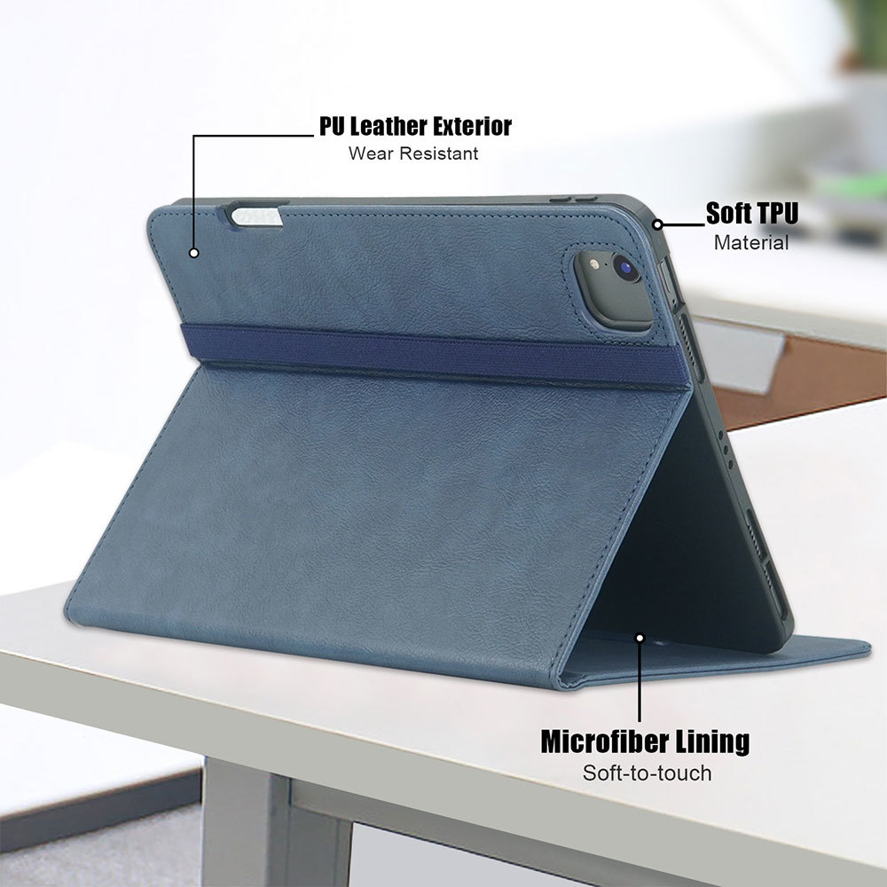 Laudtec Fold Stand Leather Flip Case for iPad Air 11 2025 PU Leather Folio Cover Flip Stand Shell for iPad Air 5