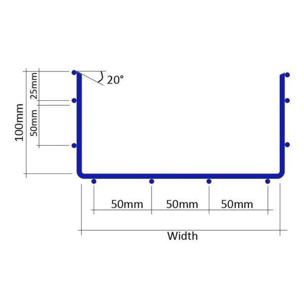 Сваренная ширина Sd высоты 150mm подноса кабеля 50mm ячеистой сети 4mm/3m