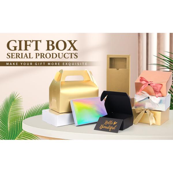 Holographic Gift Box Cake Candy Biscuit Packaging Portable Carton For Wedding And Birthday Parties