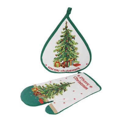 O silicone resistente ao calor Oven Mitts Hot Pads Potholders ajustou-se para o cozimento de cozimento da cozinha