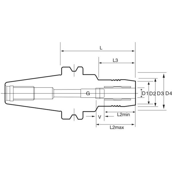 Quick Change Hydraulic Tool Holder SK40 - HM32 - 82.5 DIN6987