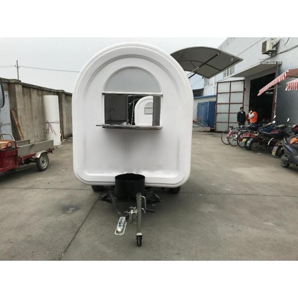 White Mobile Food Truck For Hot Dog Hamburger Ice Cream Food Van