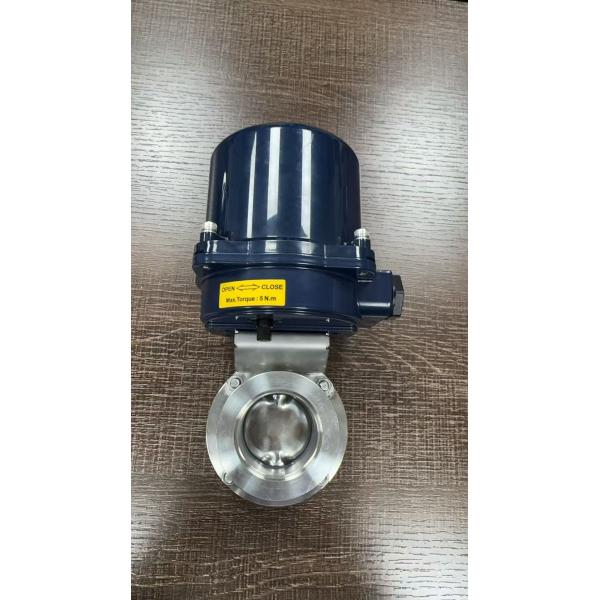 KF100 DN50 válvula de mariposa eléctrica de acero inoxidable con estructura de impacto y alto rendimiento de sellado