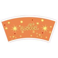 Le PE imprimé a enduit la fluorescence écologique de catégorie comestible de fan de tasse de papier non