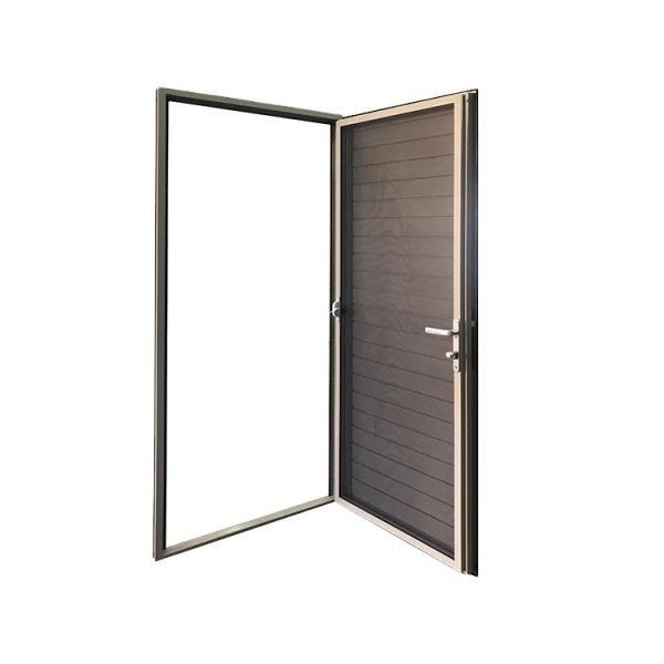 Soundproof Fiberglass Louvered Doors , Grey Aluminium Door With Louvers
