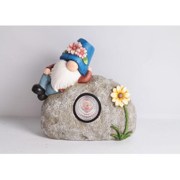 Камень гнома уникальной солнечной статуи сада окиси магния Handmade Lifelike