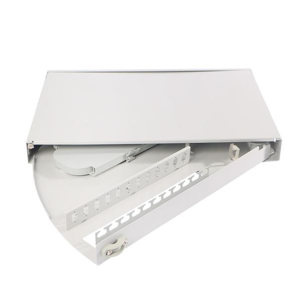 12 Port Rotary 1U Fiber Optic Distribution Frame For 19 Rack Mount