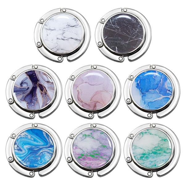 Colgador de bolso colgante personalizado, gancho para bolso plegable, soporte plegable