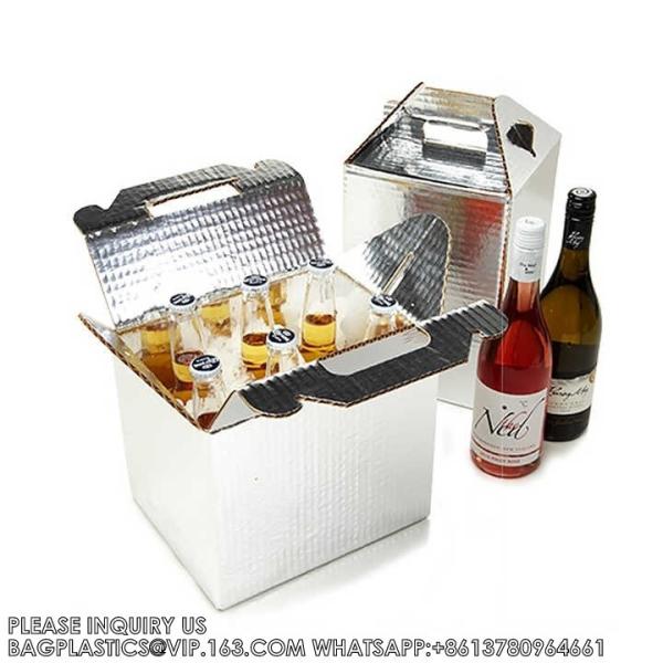 Food Grade Pizza Box Custom Folding Kraft Carton Frozen Food Packaging Box For Pizza Aluminum Foil Insulated Box