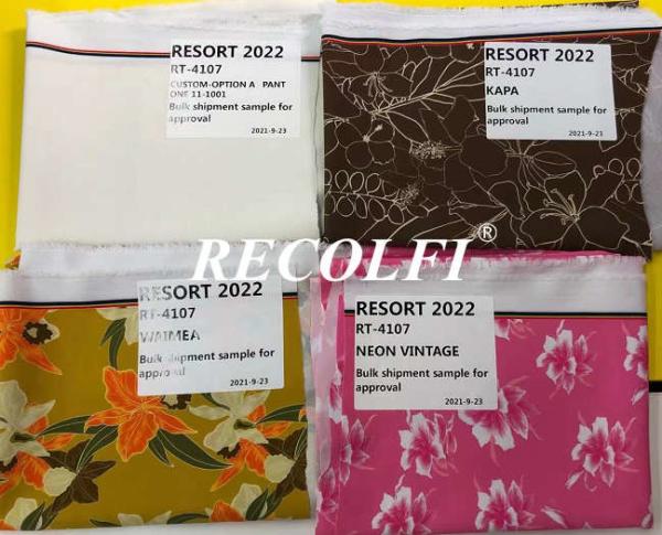 200GSM Repreve Swimwear Fabric For Color Lab Dips And Digital Print Strike - Offs