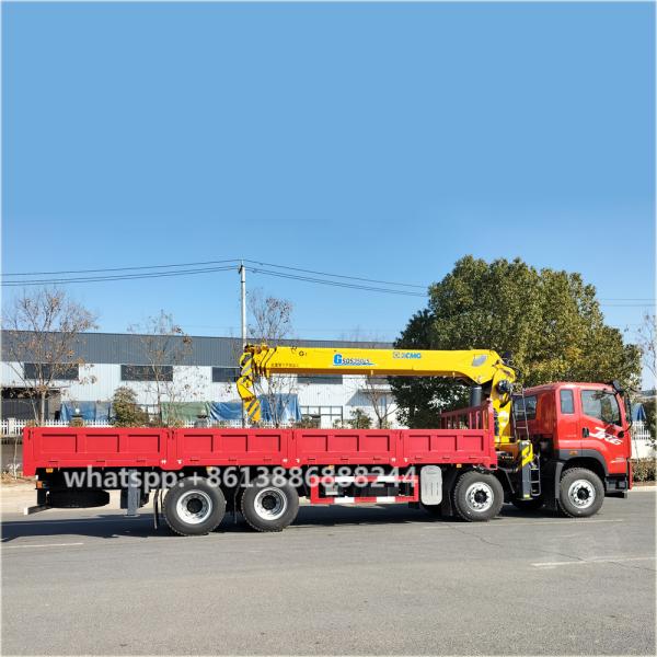 FAW 8*4 Camion de marchandises de 14 tonnes X grue CMG Camion de camions Grue de livraison Camion avec grue